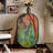 Modern vintage art oval drawer accent chest