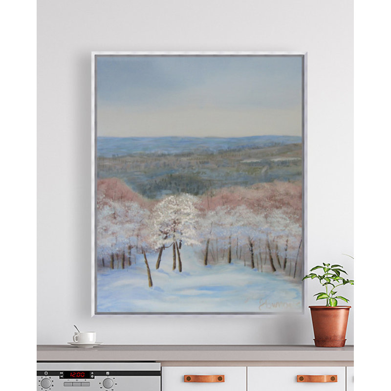 «Glades Crabbe Mountain» par l'artiste locale Janet Burrows, H 27 po x l 19 po, Encadrement argenté