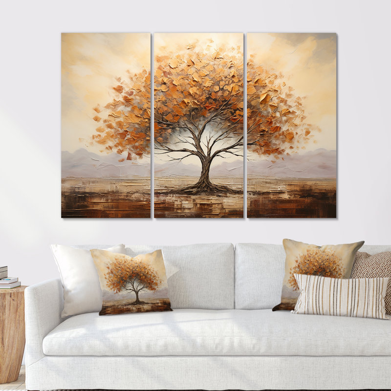 Arbre sauvage - Art mural africain, Toile tendue, H 40 po x l 61 po x P 1 po
