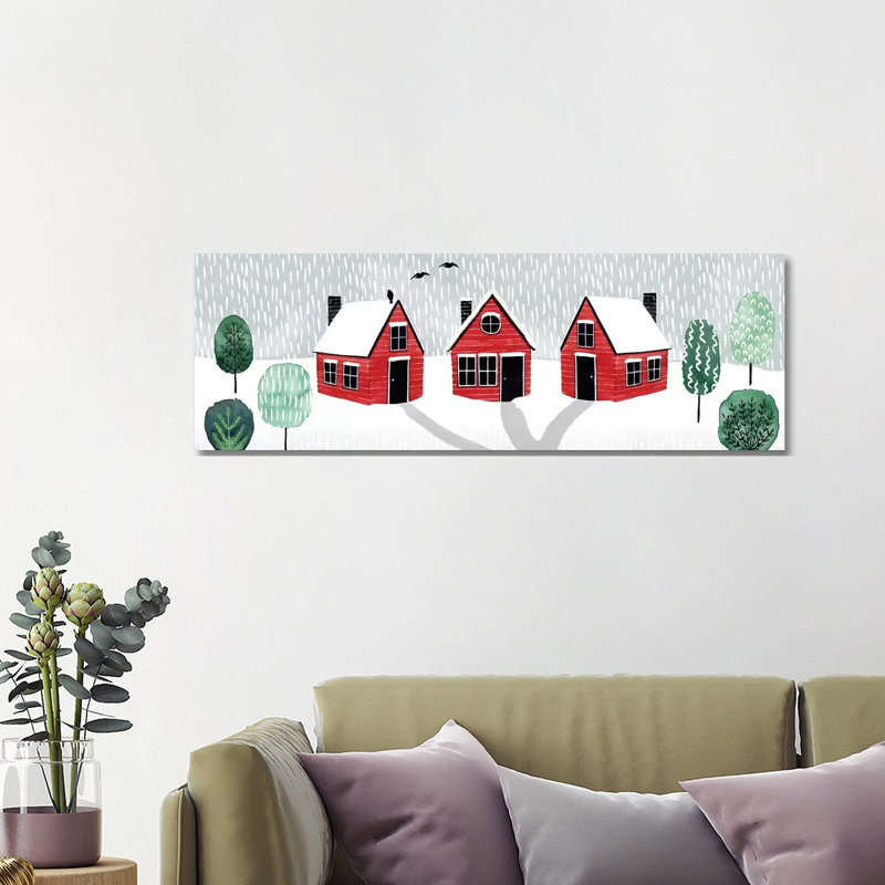 Christmastown Collection D by Grace Popp - Wrapped Canvas Panoramic Print