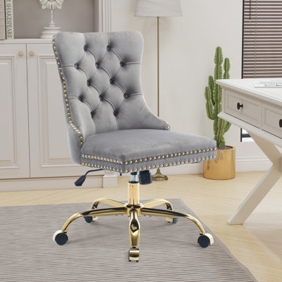 Velvet Tufted Office Chair