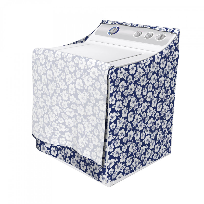 Housse pour machine à laver Tropical, Bleu, Floral 2