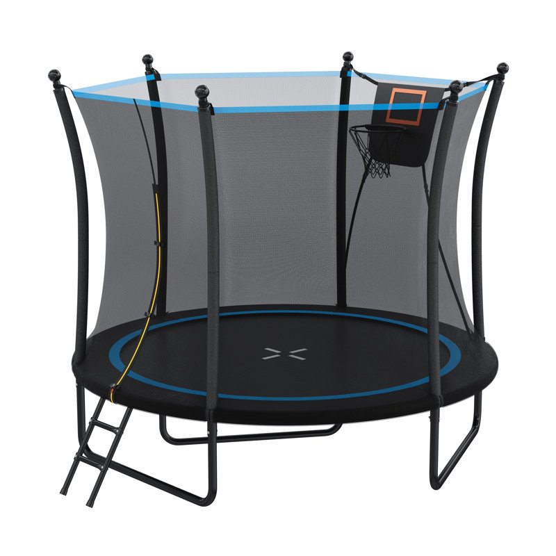 Trampoline moderne SkyHop 1,8 pi avec enceinte de sécurité et fabrication en acier robuste