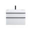 30 Inch Wall Mounted Bathroom Vanity with Integrated Acrylic Sink, 2 Soft-Close Drawers, Pre-Assembled, Modern Floating Cabinet-122277396
