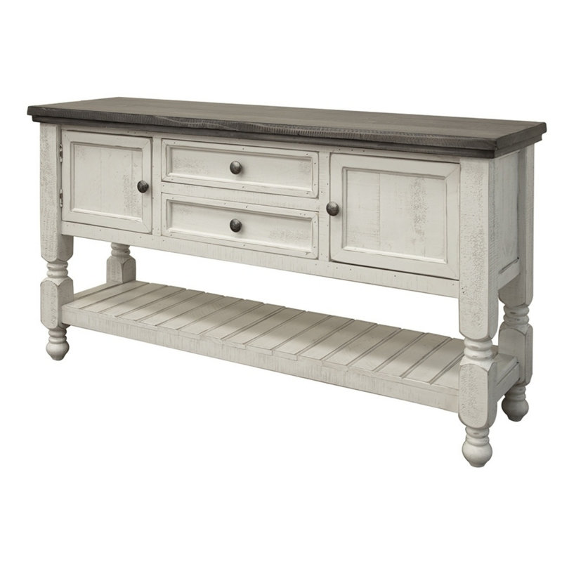 Muriel 55 " W Solid Wood Top Console Table