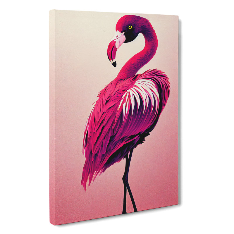 XC1022-2395X Handsome Flamingo - Wrapped Canvas Print, 76cm H x 50cm W x 3cm D