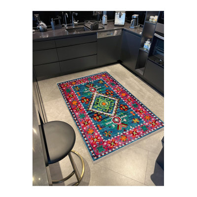 Tapis rose lavable à la machine