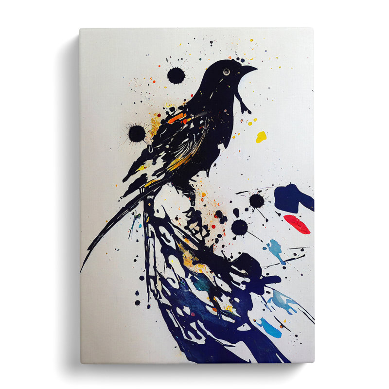 Bird Splash No.1 - Wall Art, Wrapped Canvas, 50cm H x 35cm W x 3cm D, No Matte