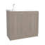 Évier utilitaire H 36 po, 2 portes, 2 tablettes, chêne blanc - Cuisine