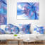 Coussin à imprimé floral bleu clair et mauve-29463180-29463184