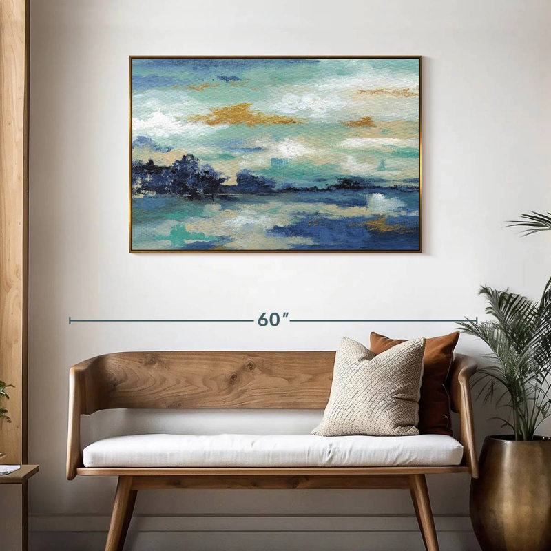 Sea Isle I, Cadre flottant doré, 43 po x 29 po