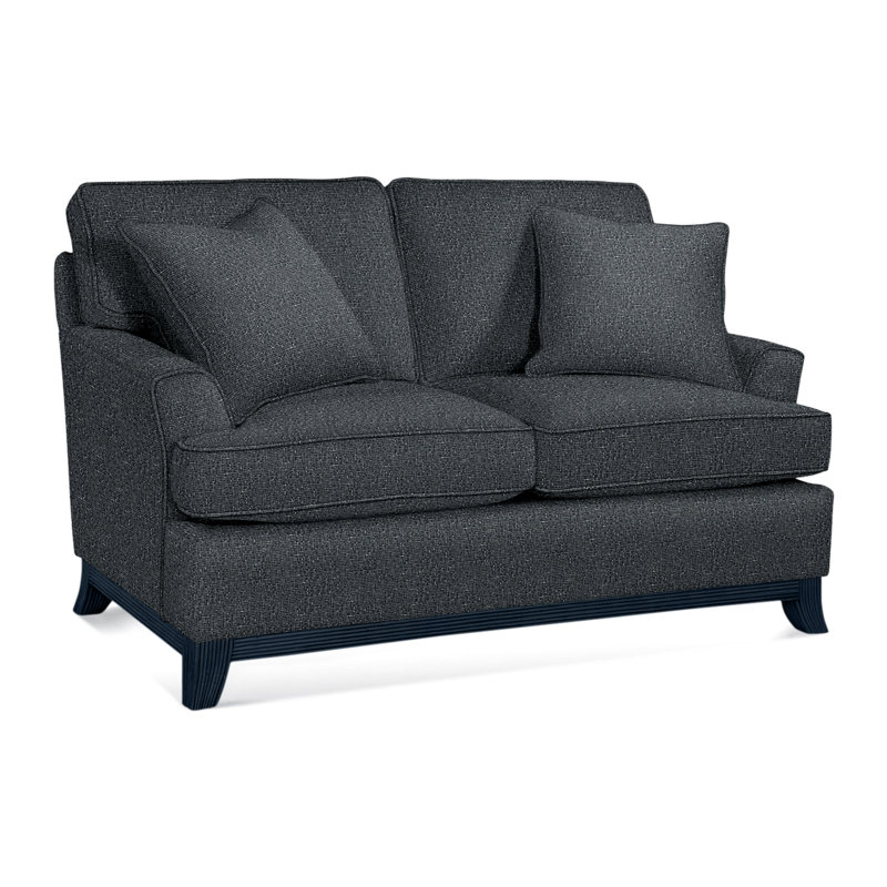 Oaks Way Loveseat, Brown Geometric, 0456-33, Navy Finish