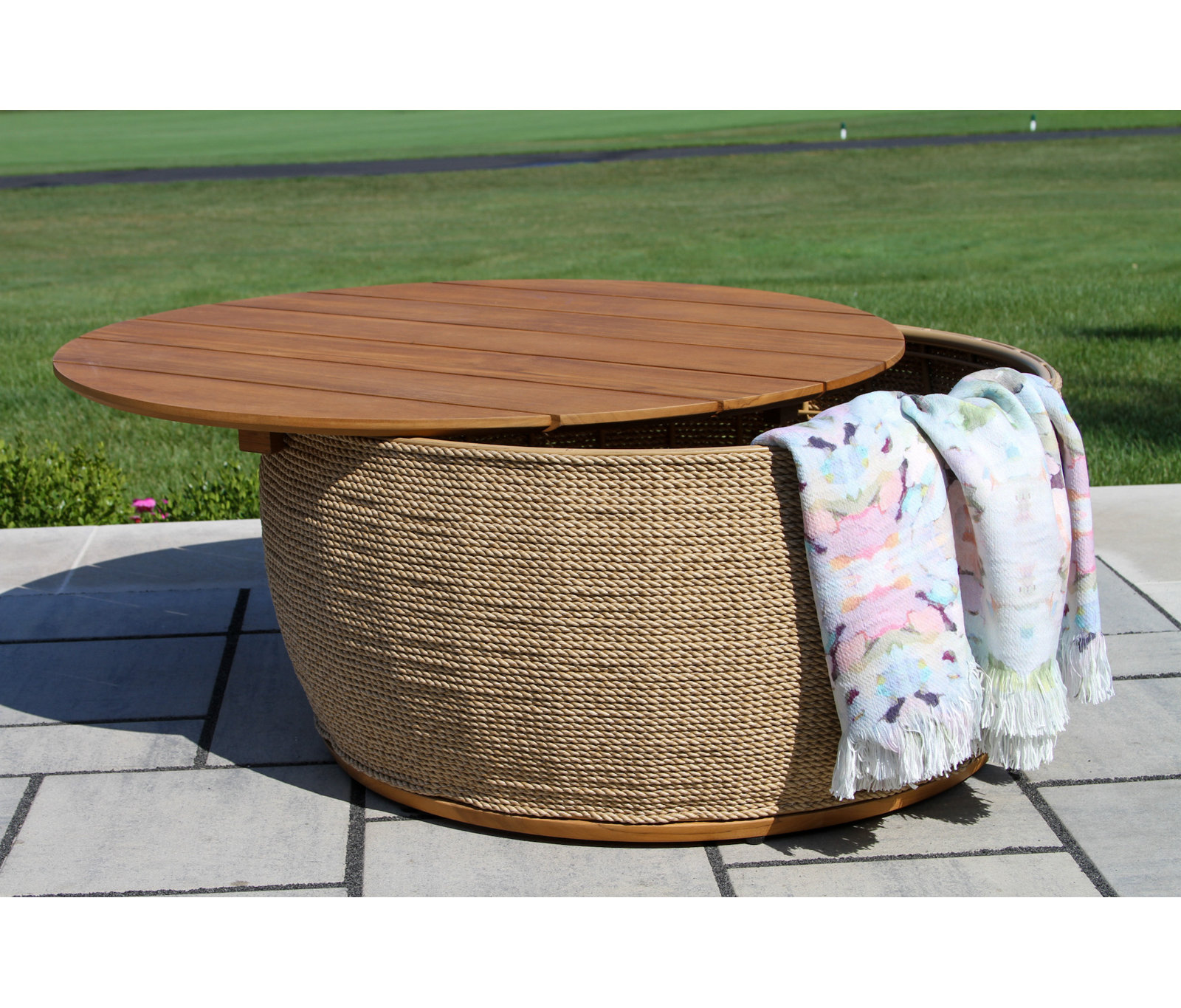 Fayette 36" Teak Patio Side Table