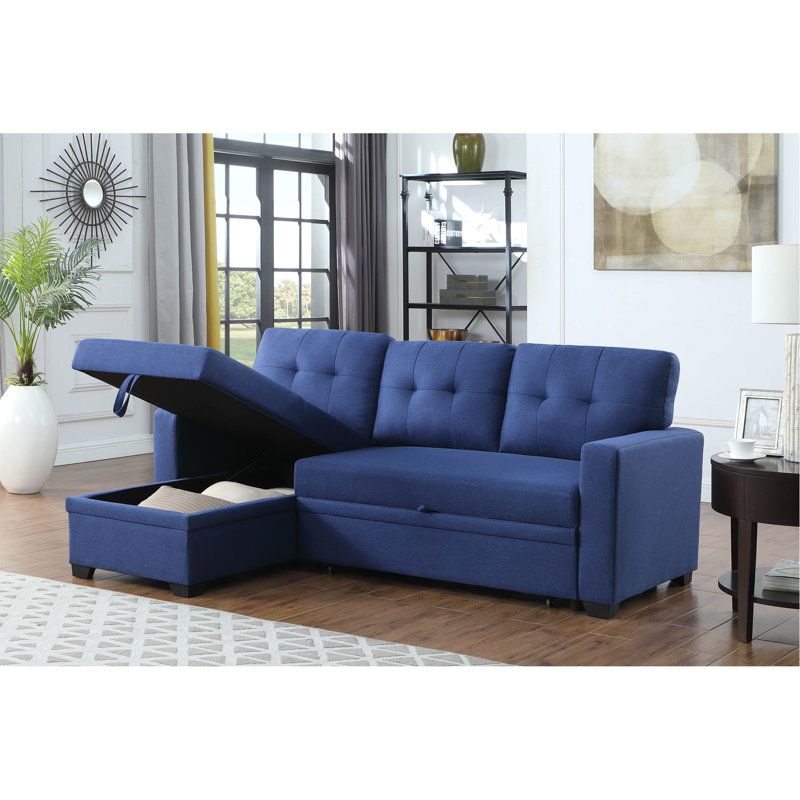 Versatile Convertible Sectional Sofa With Storage And Relaxing Appeal, Blue