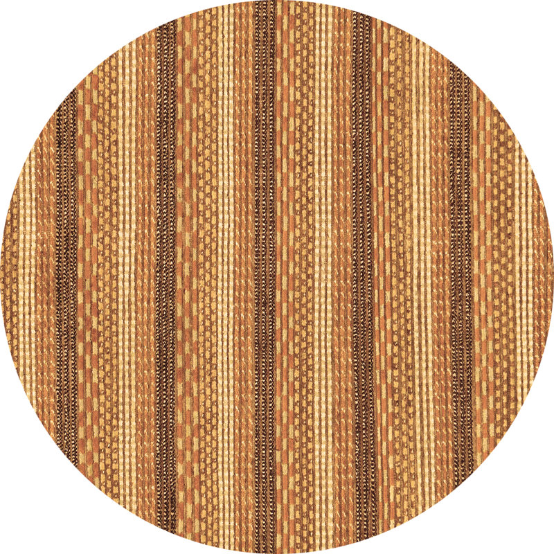 Stretton Washable Striped Indoor Rug, Round 8'