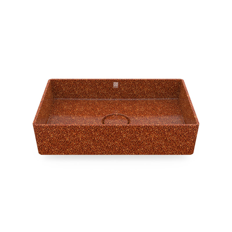 Cube60 23.62'' L Bathroom Sink, Clay