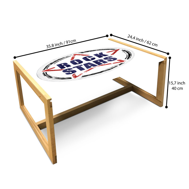 Iakup Sled Coffee Table, 40cm H x 91cm W x 62cm D