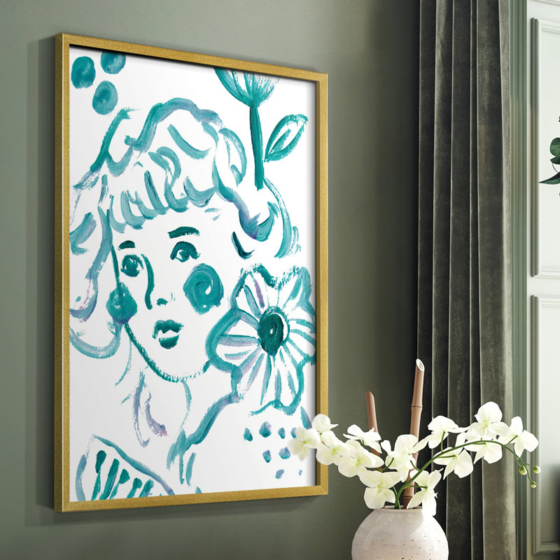 «Budding Flower II», reproduction encadrée - bois massif, H 28 po x l 22 po