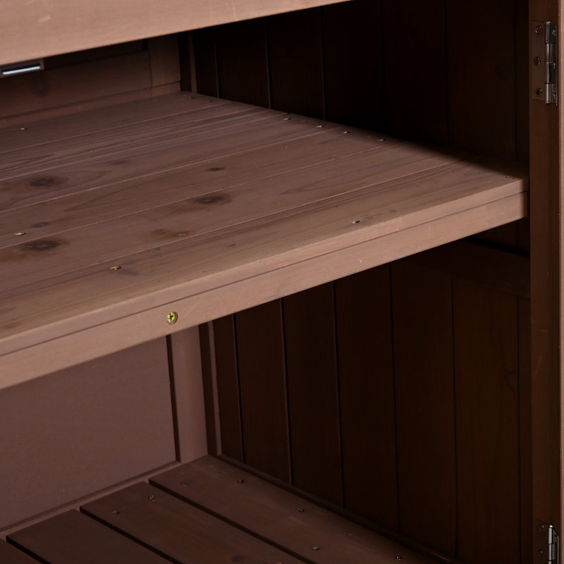 Chariot de cuisine en bois massif 64,9 po H, Brun