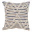 Coussin décoratif en coton texturé à rayures