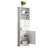 Tall Storage Cabinet With 3 Drawers And Adjustable Shelves, MDF Board With Painted Finish