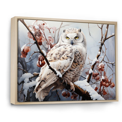 Snowy Owl Winter III - Animals Canvas Art Print