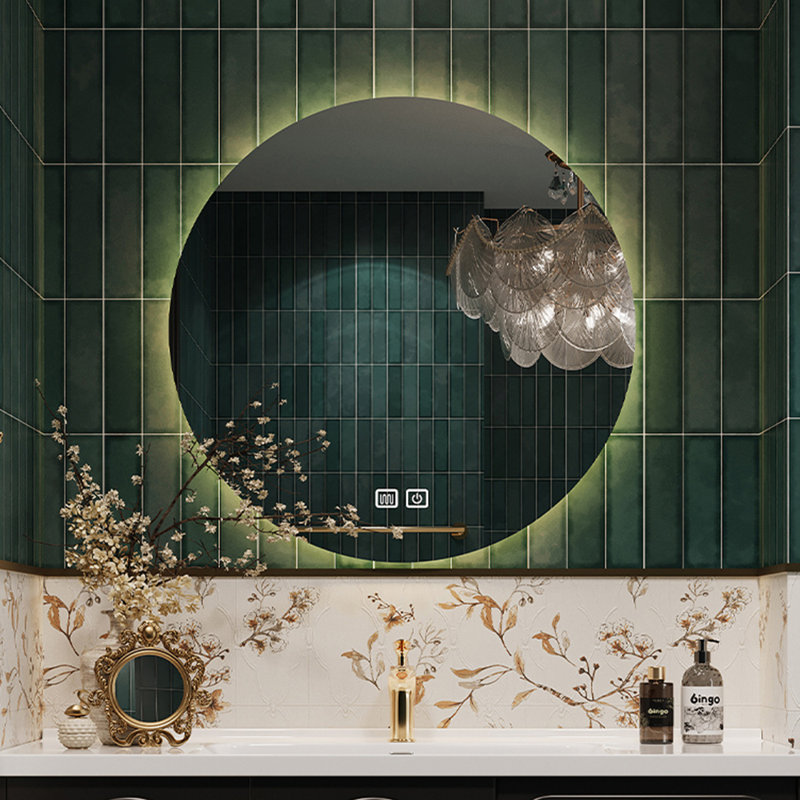 Retro light luxury bathroom cabinet