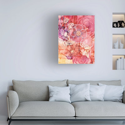 Art mural sur toile tendue - «Peaceful Garden» par Amy Tieman pour décoration de salon, de chambre à coucher ou de bureau - 24 x 32