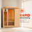 3-Person FAR Infrared Sauna with Bluetooth Speakers, Fast Heating Carbon Panels