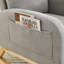 Chaises berçantes confortables à haut dossier, conception moderne en tissu gris pour la maison