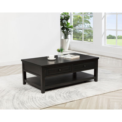 Farihah 2-drawer Rectangular Coffee Table Distressed Java