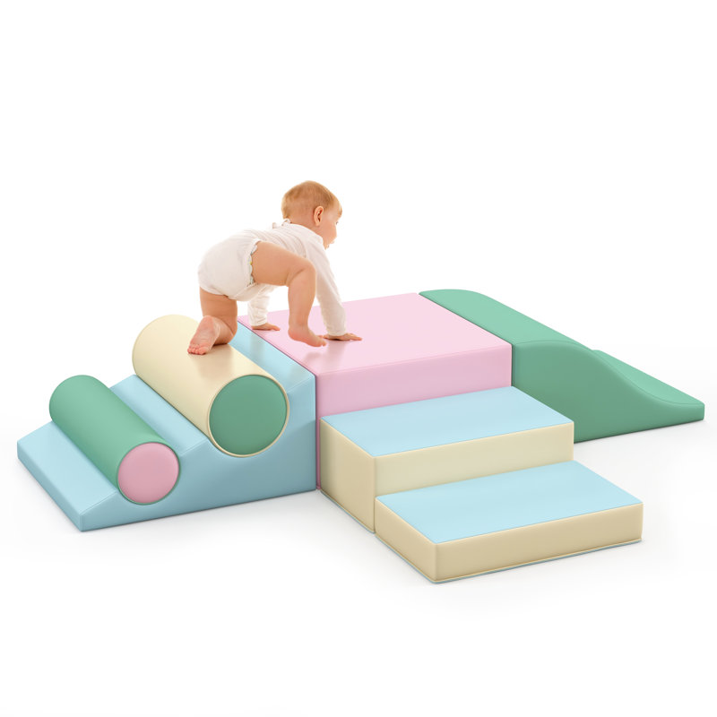 Grimpeur en mousse pour tout-petit, Rose/vert/beige