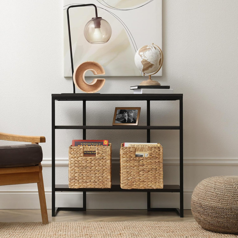 TREVIETDECOR 10.6x10.6in Wicker Storage Baskets, Handwoven Water Hyacinth Foldable Cube Storage Bins - Fits Cube Shelves with 11.6" or Larger Inner Openings