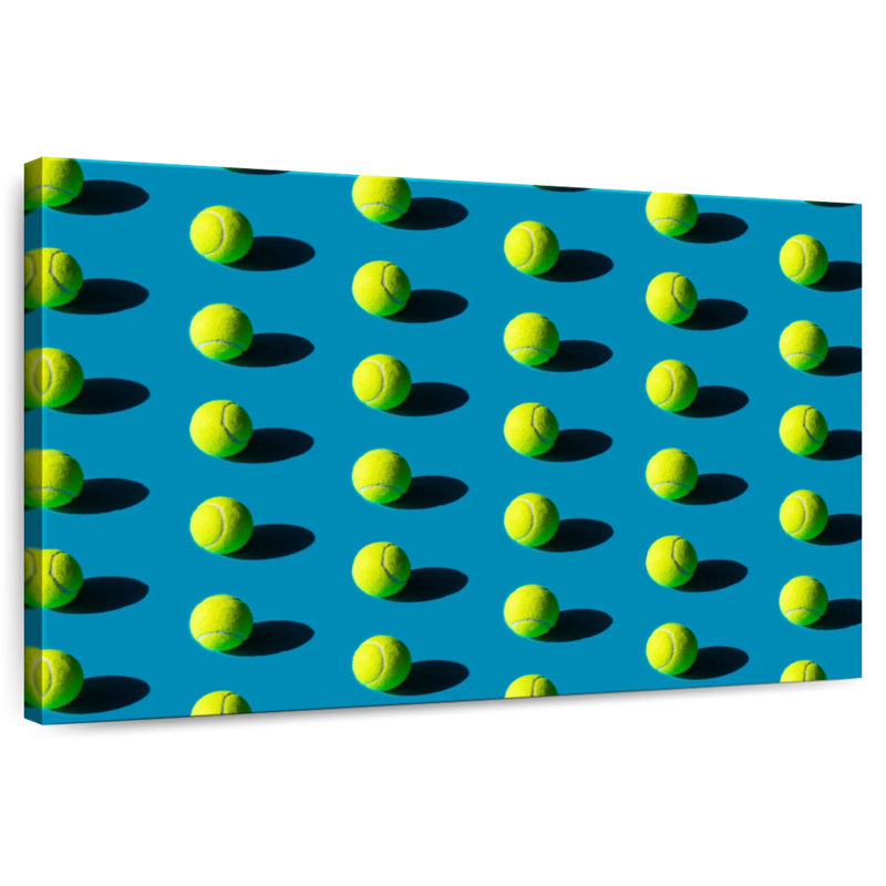 Motif de balle de tennis vert Sireci, H 24 po x l 36 po