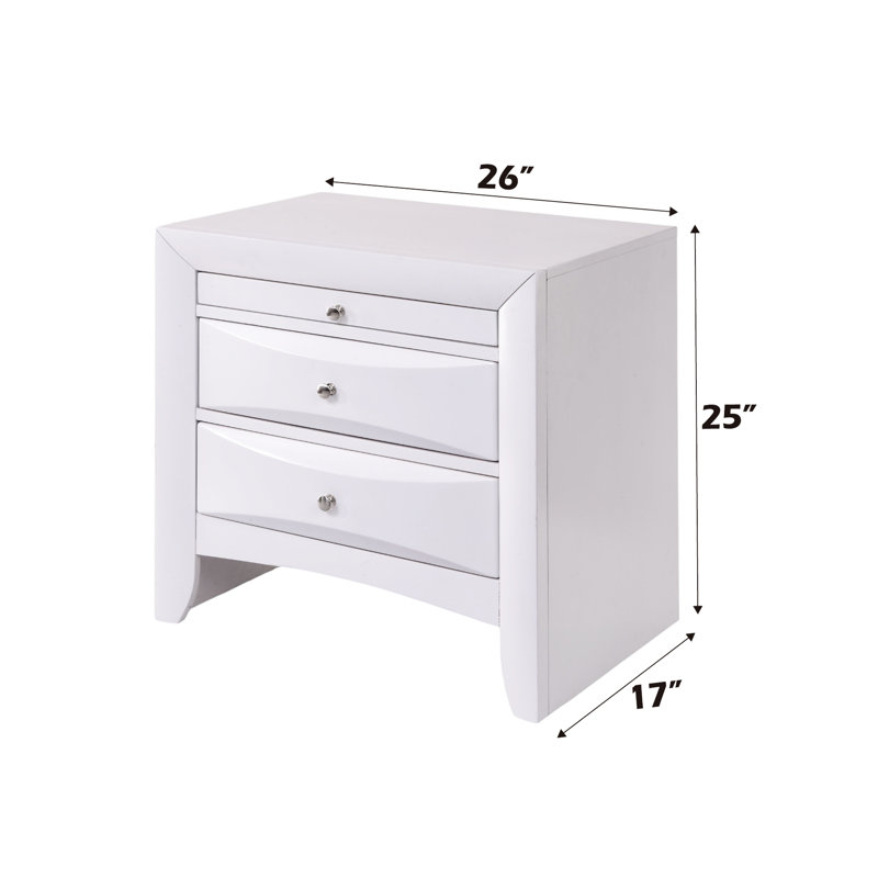 Table de chevet Ireland, Blanc