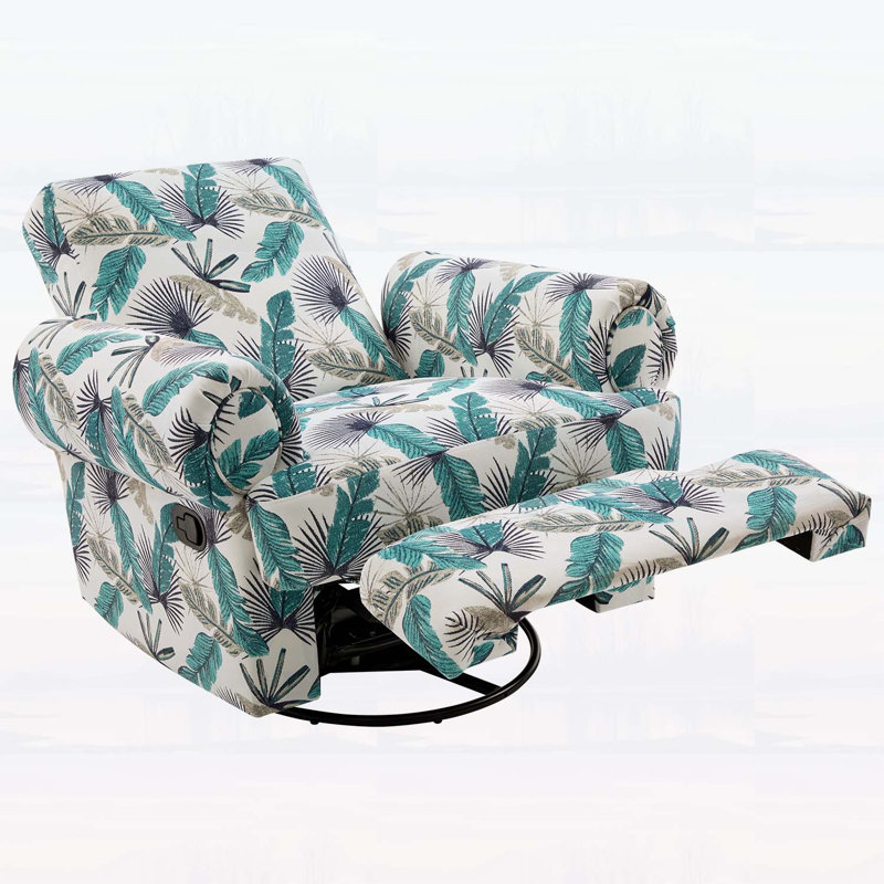 Swivel Recliner Rocker Chair,Two-Position Adjustable Backrest