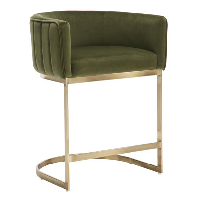 Naysharn Upholstered Counter Stool with Metal Frame