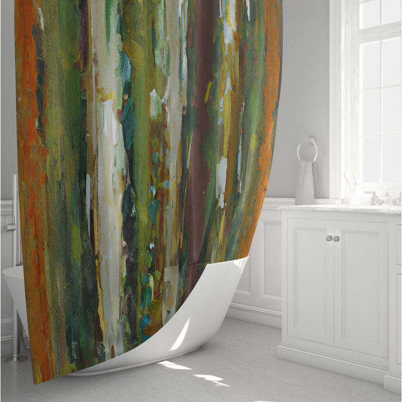Striped Shower Curtain, 72" H x 70" W