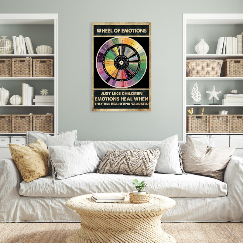 Roue de kirch, impression sur toile, H 36 po x l 24 po x P 1,25 po