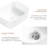 Rectangle Bathroom Vessel Sink In Milk White Ceramic Above Counter, Matte Texture For Higher - End Look, Easy To Clean And Maintain, 15.8 Depth, 11.66 Width, 5.48 Height, 17.28 Lb Weight American