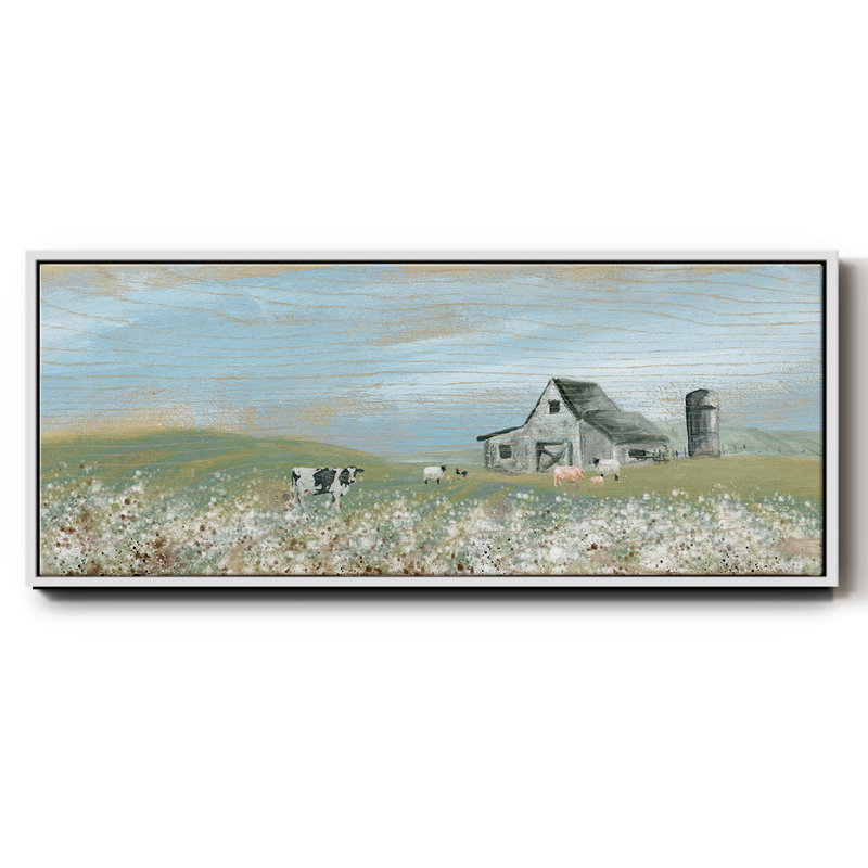 Cotton Fields- Framed Canvas, 8" H x 20" W