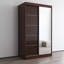 Garde-robe en wengé avec miroir Aria-273860308-401546224