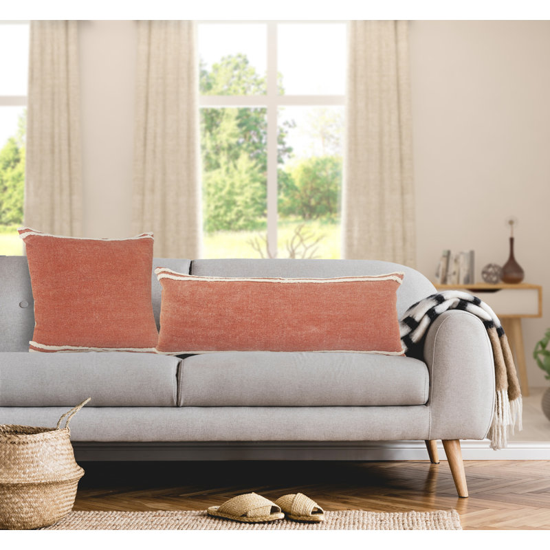 Housse de coussin décoratif très grand / très grand en coton touffeté à la main Amaris
