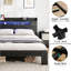 Très grande base de lit, tête de lit avec rangement pour 2 personnes, aucun sommier requis, installation facile, installation facile en noir,