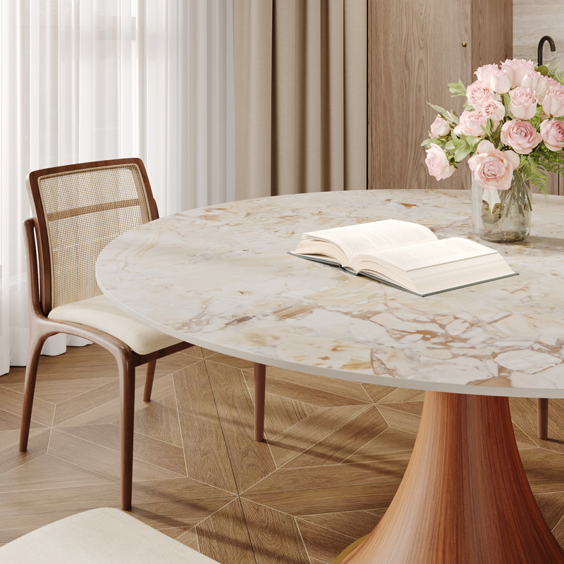Table de salle à manger Farmhouse, H 29,52 po x L 59,05 po x l 59,05 po, Cream