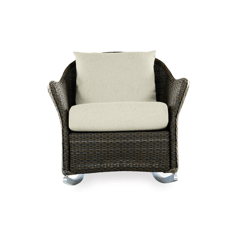 Weekend Retreat Outdoor Rocker Chair, Mink, Bamboo Bay Sky