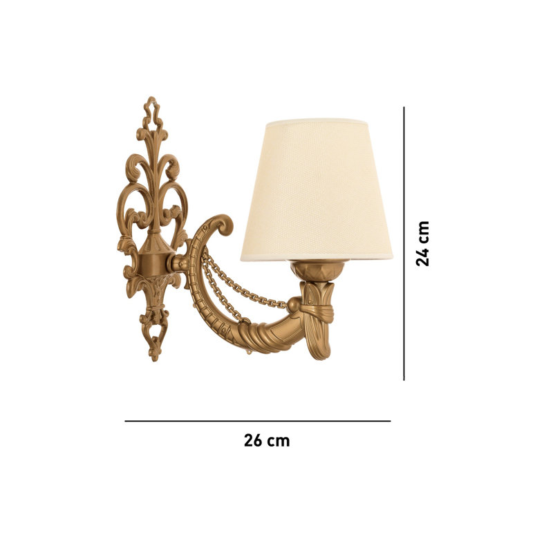 Lampe murale, Doré