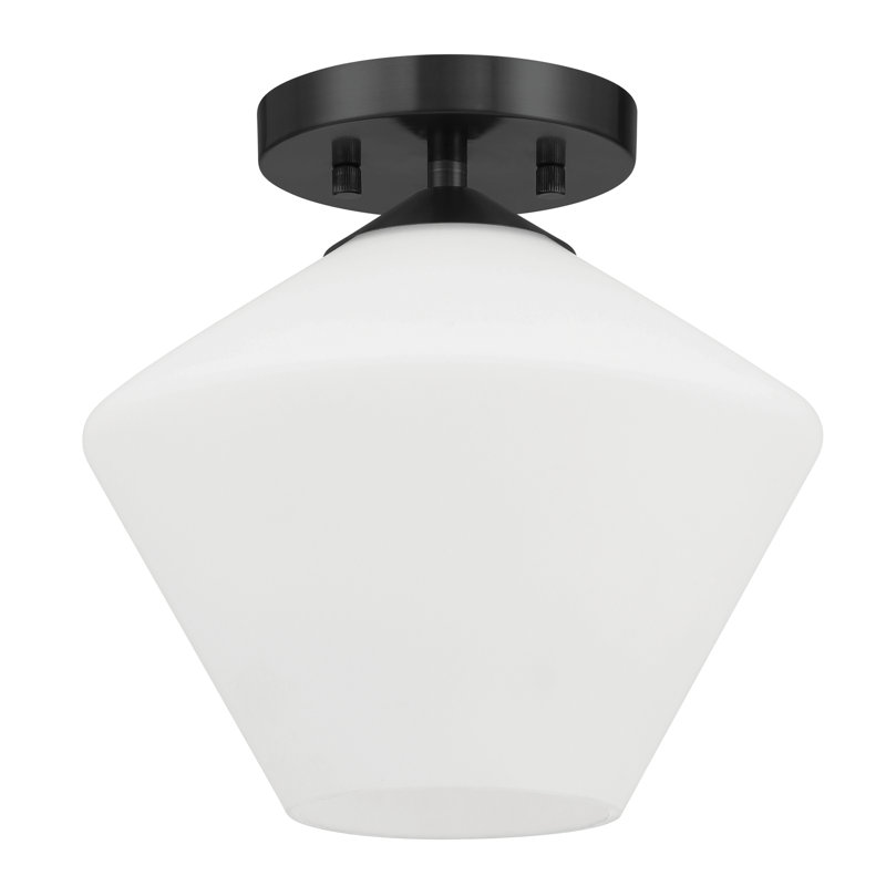 Hunter Celestial Valley 1 Light Flush Mount Ceiling Light Fixture, Matte Black