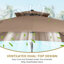 Parasol de patio extérieur carré 11 pi (sans base de parasol) 11 pi-1589214653