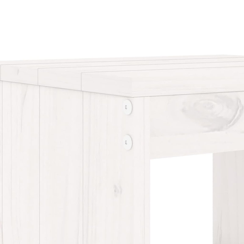 Nedyu Solid Wood Counter Stool, Short Stool ( 17.7" Seat Height), White Pine
